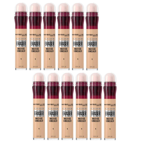 12x Maybelline Instant Anti Age Eraser Multi Use Concealer 6.8ml 01 Light