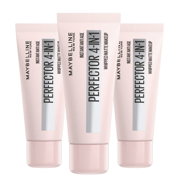 3x Maybelline Instant Age Rewind Instant Perfector 4 In 1 Matte Makeup 30ml Fair Light