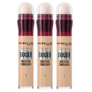 3x Maybelline Instant Anti Age Eraser Multi Use Concealer 6.8ml 01 Light