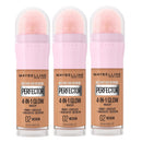 3x Maybelline Instant Anti Age Perfector 4 in 1 Glow Makeup 20ml 02 Medium