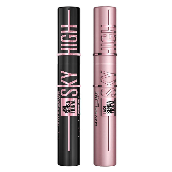 2pk Maybelline Lash Sensational Sky High Mascara Very Black and Cosmic Black