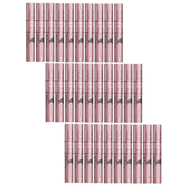 30x Maybelline Lash Sensational Sky High Washable Mascara 7.2ml 01 Very Black