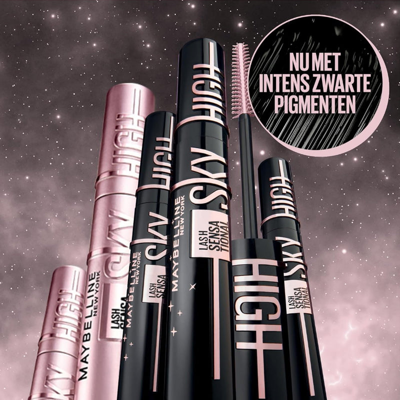 9x Maybelline Lash Sensational Sky High Washable Mascara 7.2ml Cosmic Black