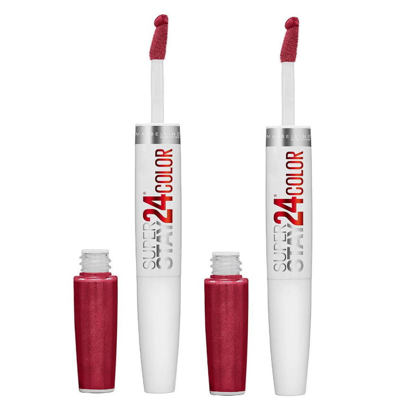 2x Maybelline Superstay 24 Hour 2 Step Lipstick 015 All Day Cherry