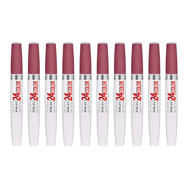 10x Maybelline Superstay 24 Hour Colour 2 Step Lipstick 300 Frosted Mauve