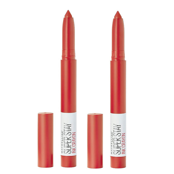 2x Maybelline Superstay Ink Crayon Lip Crayon 1.2g 40 Laugh Louder