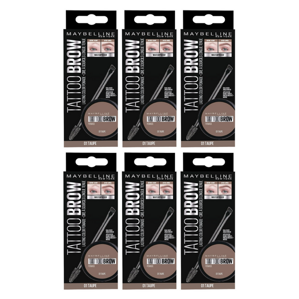 6x Maybelline Tattoo Brow Pomade 01 Taupe