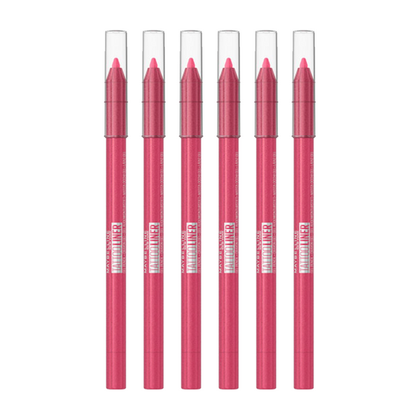 6x Maybelline Tattoo Gel Pencil Eyeliner 1.3g 813 Punchy Pink