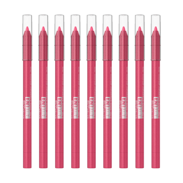 9x Maybelline Tattoo Gel Pencil Eyeliner 1.3g 813 Punchy Pink