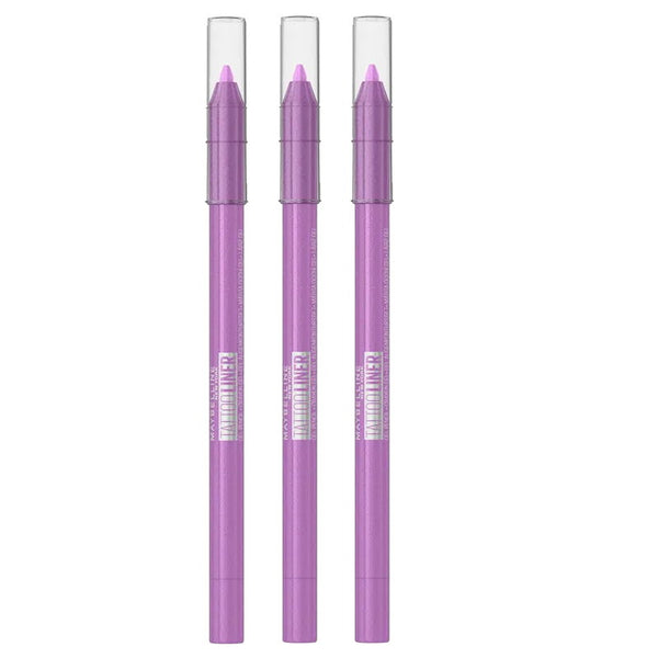 3x Maybelline Tattoo Gel Pencil Eyeliner 1.3g 812 Lavender Lights