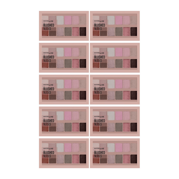 10x Maybelline The Blushed Nudes Rose Gold Eyeshadow Palette 9.6g