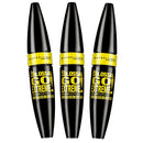 3x Maybelline Volum Express Colossal Go Extreme Leather Black Mascara 9.5ml