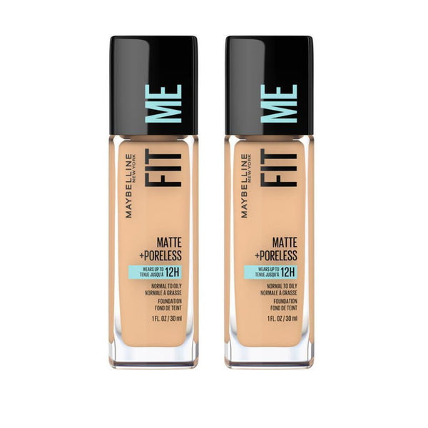 2x Maybelline Fit Me Matte Poreless Foundation 30ml 220 Natural Beige