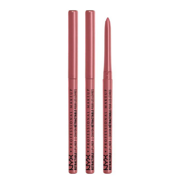 3x NYX Professional Makeup Retractable Lip Liner 0.28g 06 Nude Pink