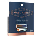 3x King C Gillette pk3 Neck Razor Blades