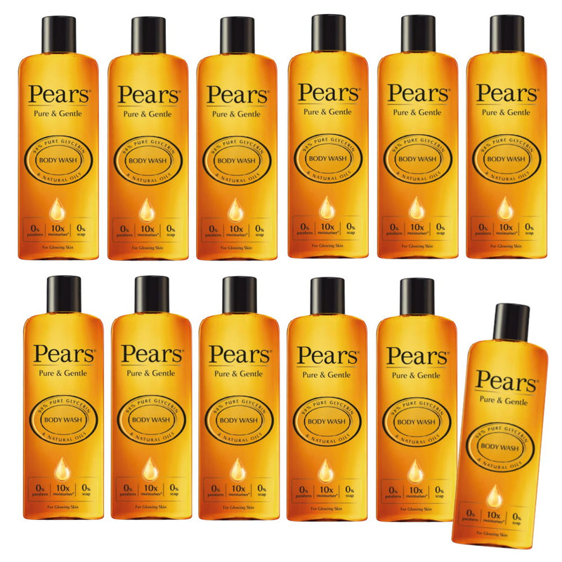 12x Pears Body Wash with Natural Oils for Glowing Skin 250ml