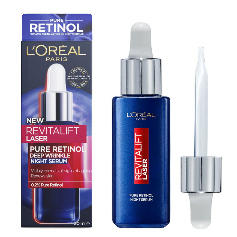 3x L'Oreal Revitalift Laser Pure Retinol Night Serum 30ml