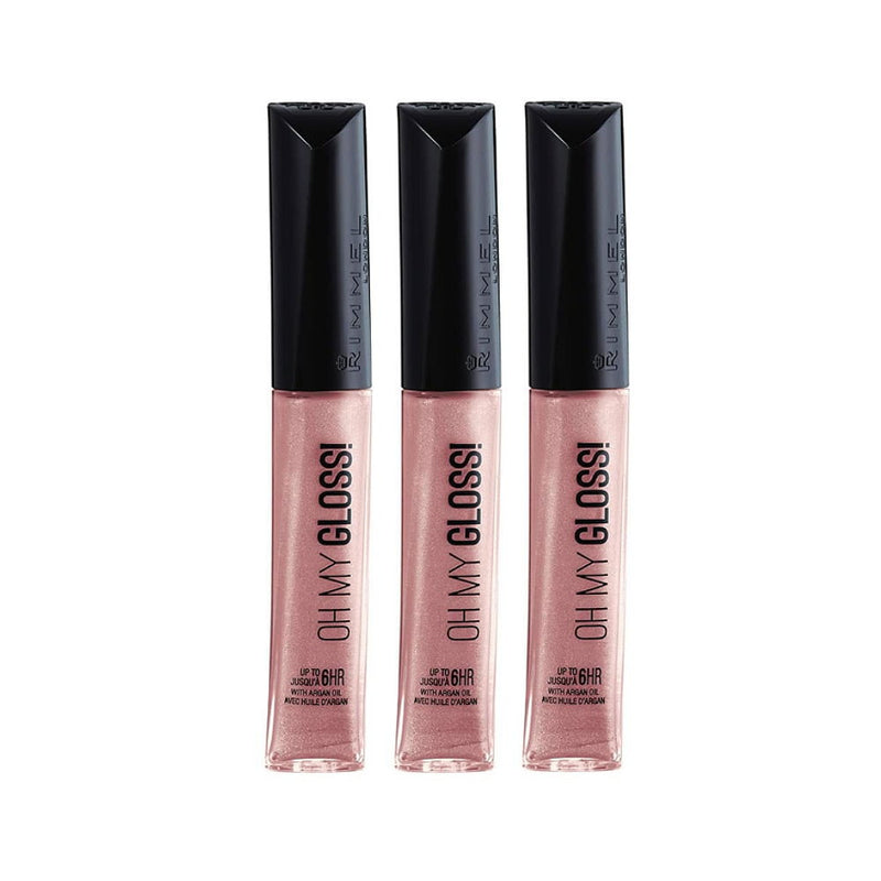 3x Rimmel Oh My Gloss Lip Gloss 6.5ml 130 Purrr Glossy Cat