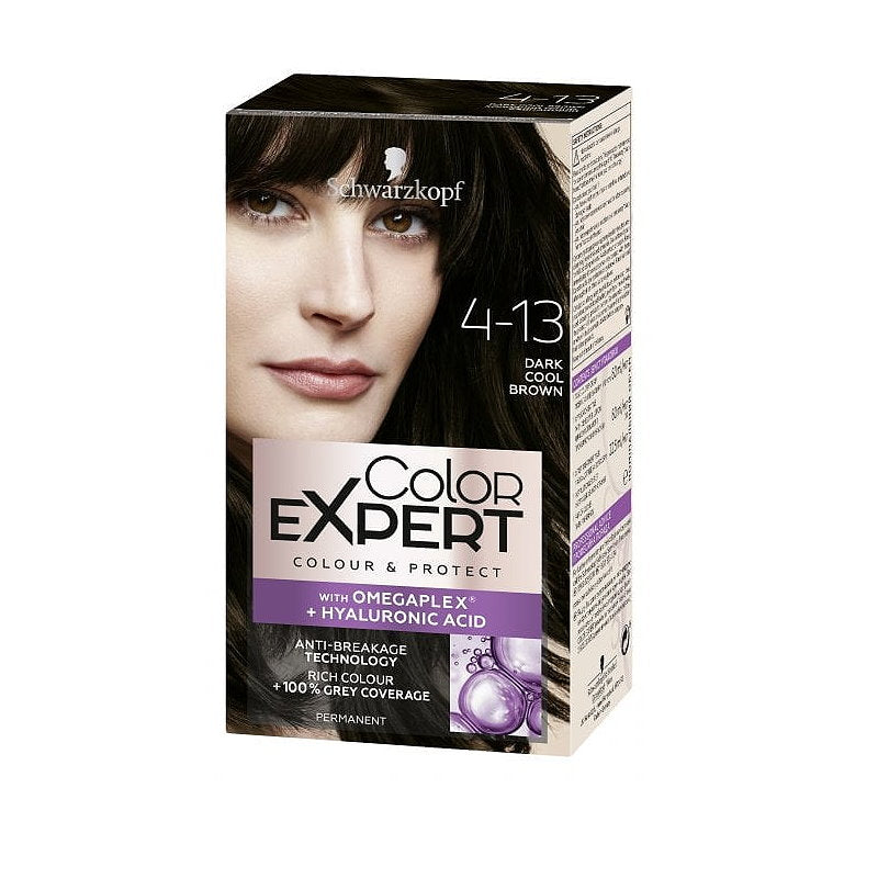 3x Schwarzkopf Colour Specialist Permanent Hair Colour 4.13 Dark Cool Brown