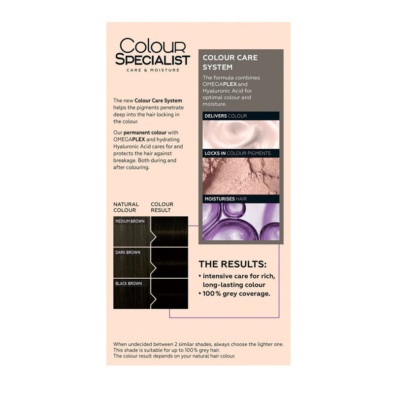 6x Schwarzkopf Colour Specialist Permanent Hair Colour 4.13 Dark Cool Brown