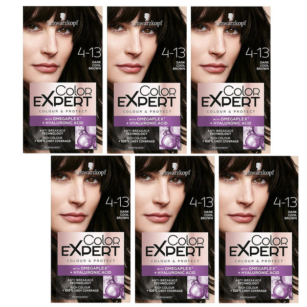 6x Schwarzkopf Colour Specialist Permanent Hair Colour 4.13 Dark Cool Brown