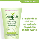 6x Simple Refreshing Facial Wash For All Skin Types 150ml