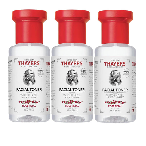 3x Thayers Rose Petal Alcohol Free Toner 89ml Trial Size