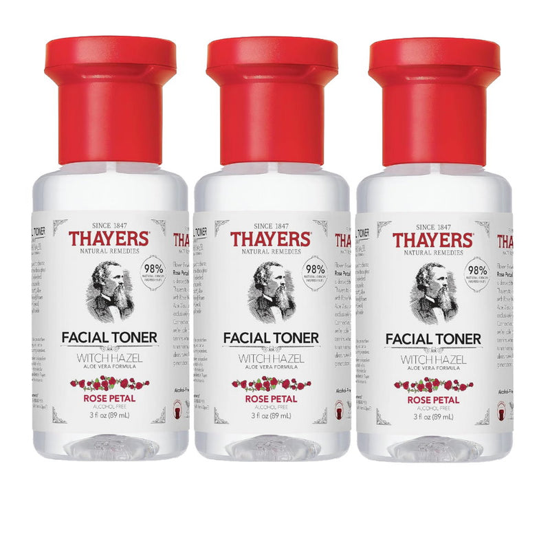 3x Thayers Rose Petal Alcohol Free Toner 89ml Trial Size