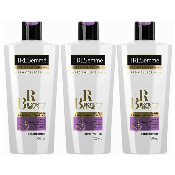 3x Tresemme Biotin Repair 7 With Biotin and Pro Bond Complex Conditioner 700ml