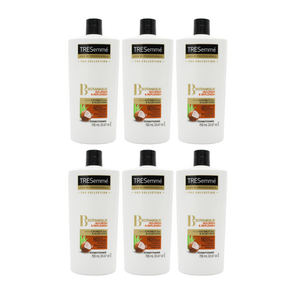 6x Tresemme Botanique Nourish & Replenish Conditioner With Coconut Oil & Aloe Vera 700ml