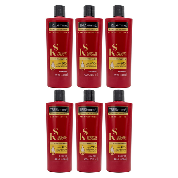 6x Tresemme Keratin Smooth Frizz Control with Marula Oil Shampoo 400ml