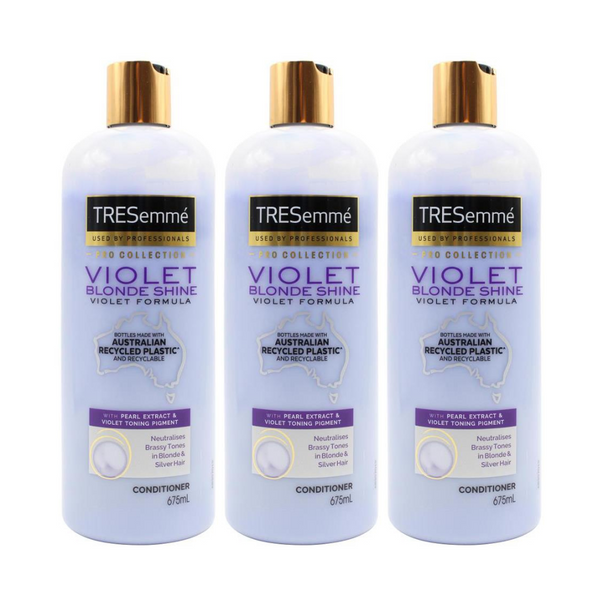 3x Tresemme Pro Collection Violet Blonde Shine Conditioner 675ml