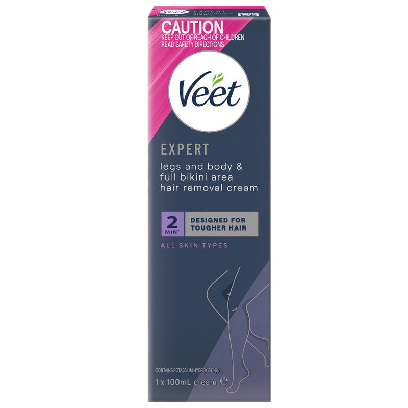 6x Veet Expert Legs Body Full Bikini Hair Removal Cream 100ml