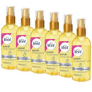 6x Veet Expert Miraculous Oil for Pre and Post Wax and Depilatory Hair Removal 100ml