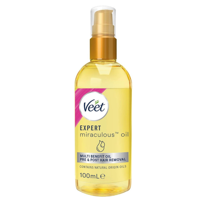 3x Veet Expert Miraculous Oil for Pre and Post Wax and Depilatory Hair Removal 100ml