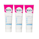 3x Veet Pure Hair Removal Cream Legs And Body Sensitive Skin 100ml