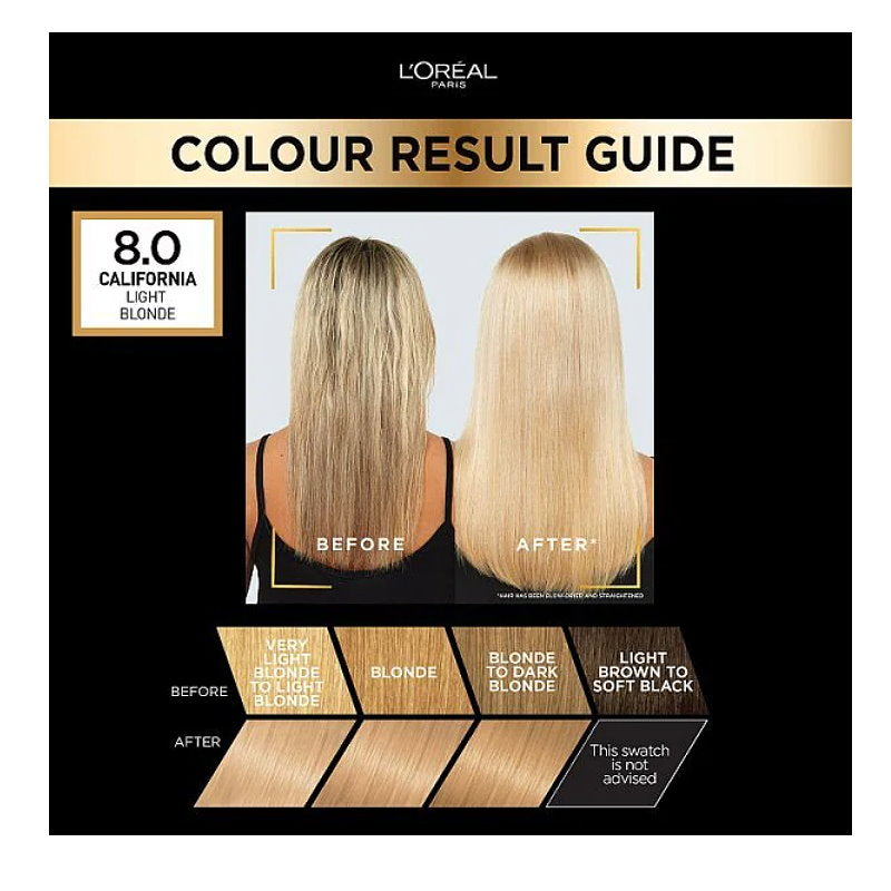 L'Oreal Paris Preference Permanent Hair Colour 8 California Light Blonde