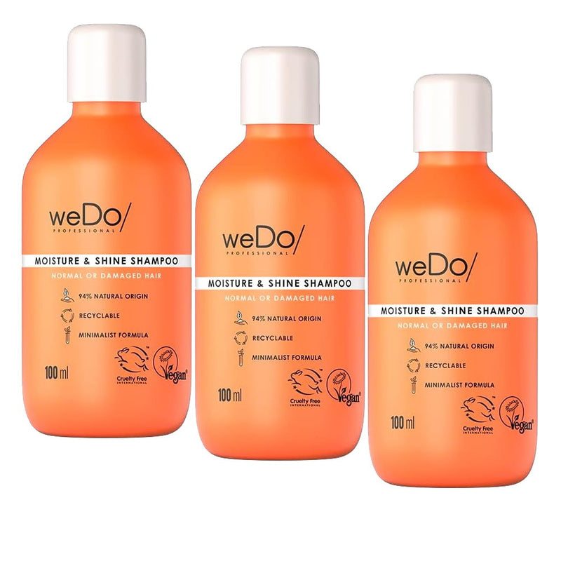 3pk weDo Professional Moisture & Shine Shampoo Normal or Damaged Hair 100mL