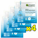 4x Garnier Skinactive Fresh Mix Tissue Mask Hyaluronic Shot 33mL