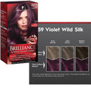 Buy Schwarzkopf Brilliance Intense Colour Creme Hair Colour 59 Violet Wild Silk deep purple red - Makeup Warehouse