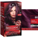 Schwarzkopf Brilliance Intense Colour Creme Hair Colour 59 Violet Wild Silk deep purple red - Makeup Warehouse Australia 