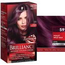 Schwarzkopf Brilliance Intense Colour Creme Hair Colour 59 Violet Wild Silk deep purple red - Makeup Warehouse