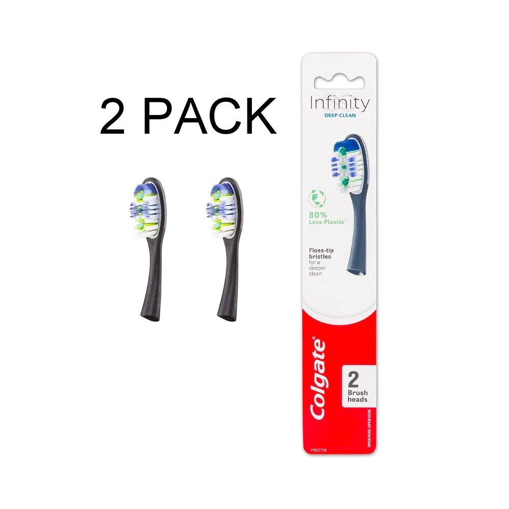 4x Colgate Infinity Deep Clean Replacement Toothbrush Heads - 2 Pack ...