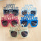 BLACK Happy New Year Diamante Party Sunglasses