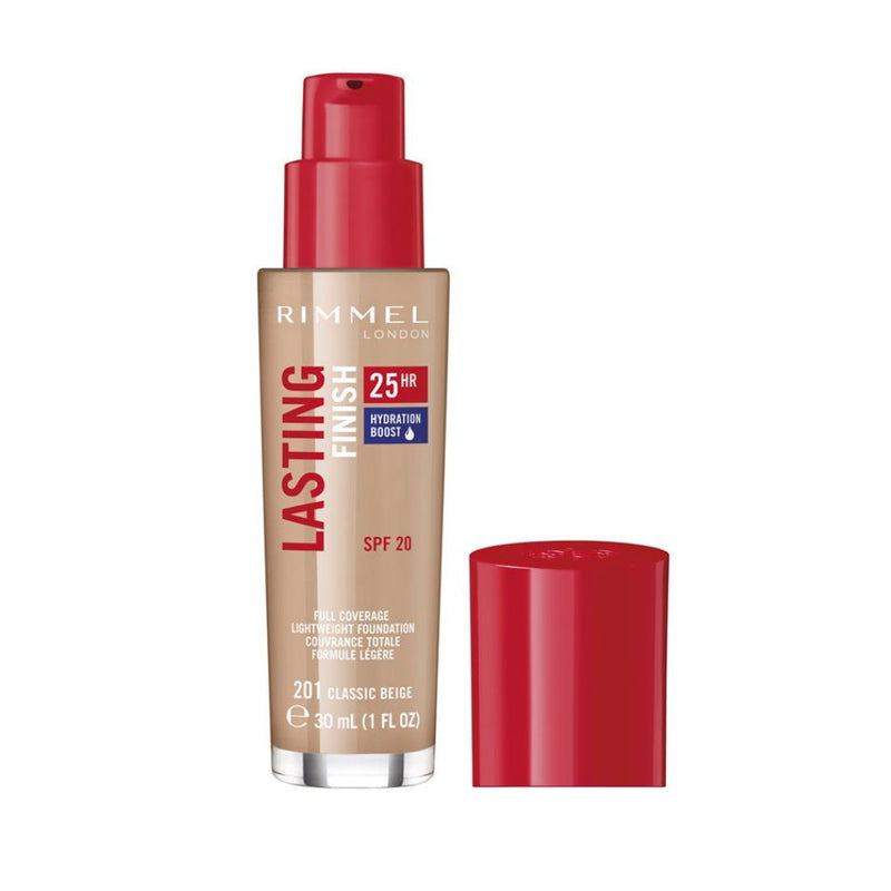 Rimmel Long Lasting 25Hr Liquid Foundation Classic Beige 30mL - 201 Classic Beige