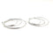 Rosy Lane Round Tri Geometric Hoops Earrings - Silver