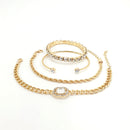 Rosy Lane Set of 4 Gold Chain Bracelets