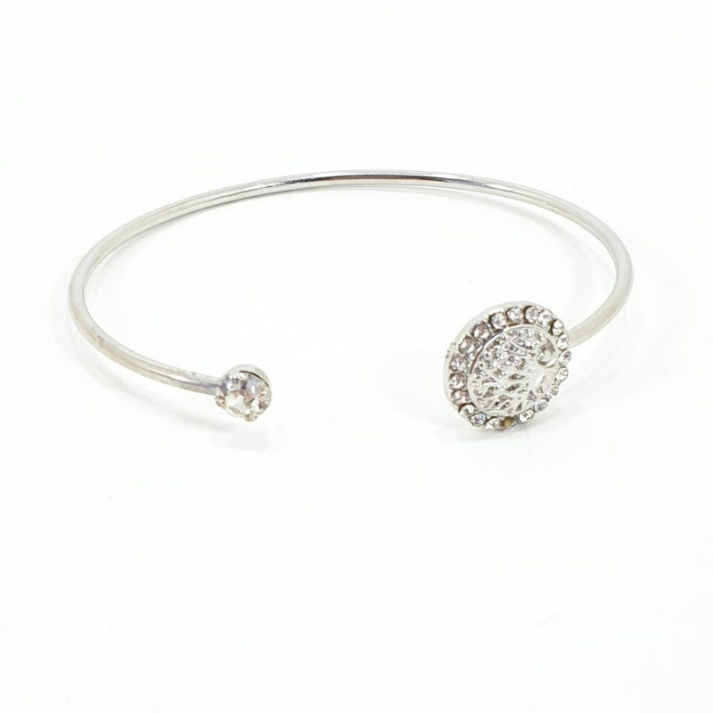 Rosy Lane Tree of Life Bangle - Silver