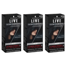 3x Schwarzkopf LIVE Salon Permanent Hair Colour 1-11 Petrol Black