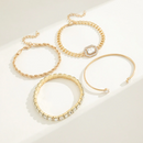 Rosy Lane Set of 4 Gold Chain Bracelets